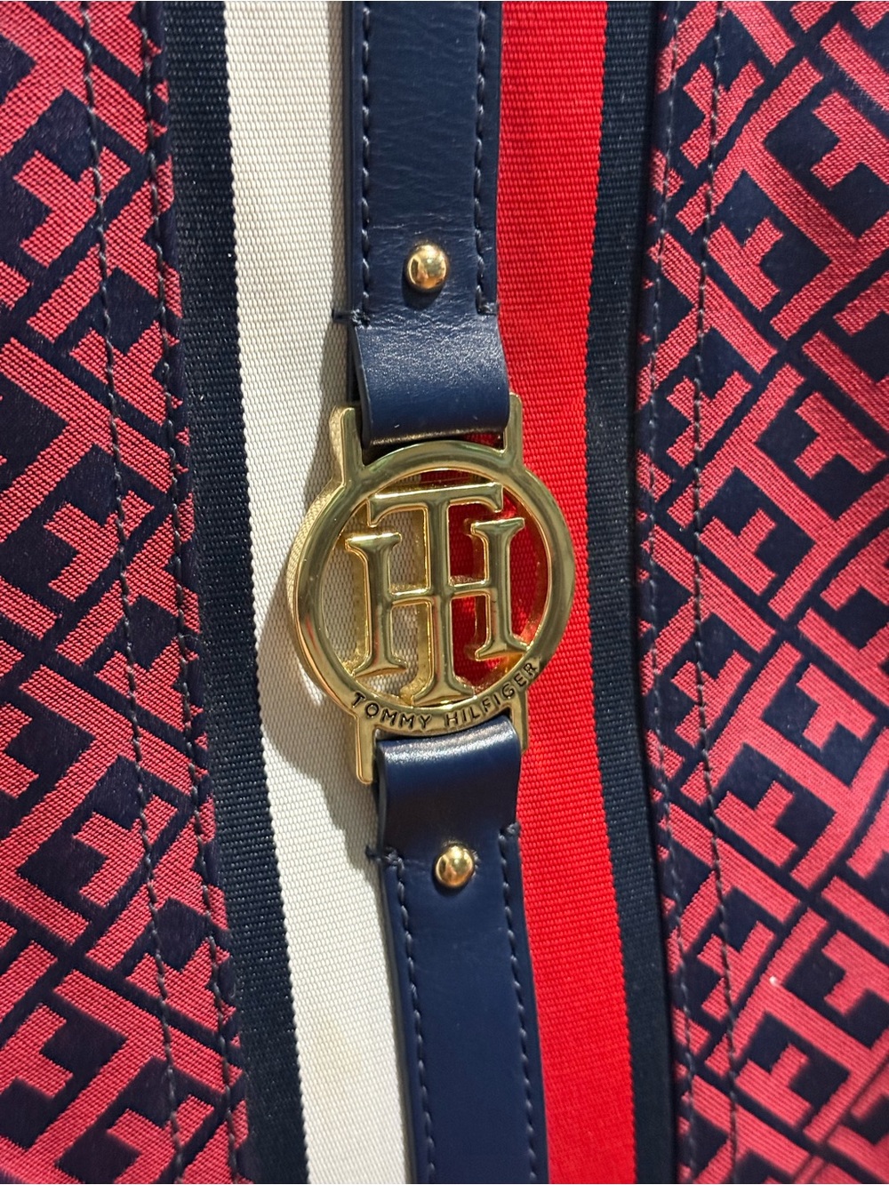 Tommy Hilfiger Navy, Red & White Logo Strap Bag